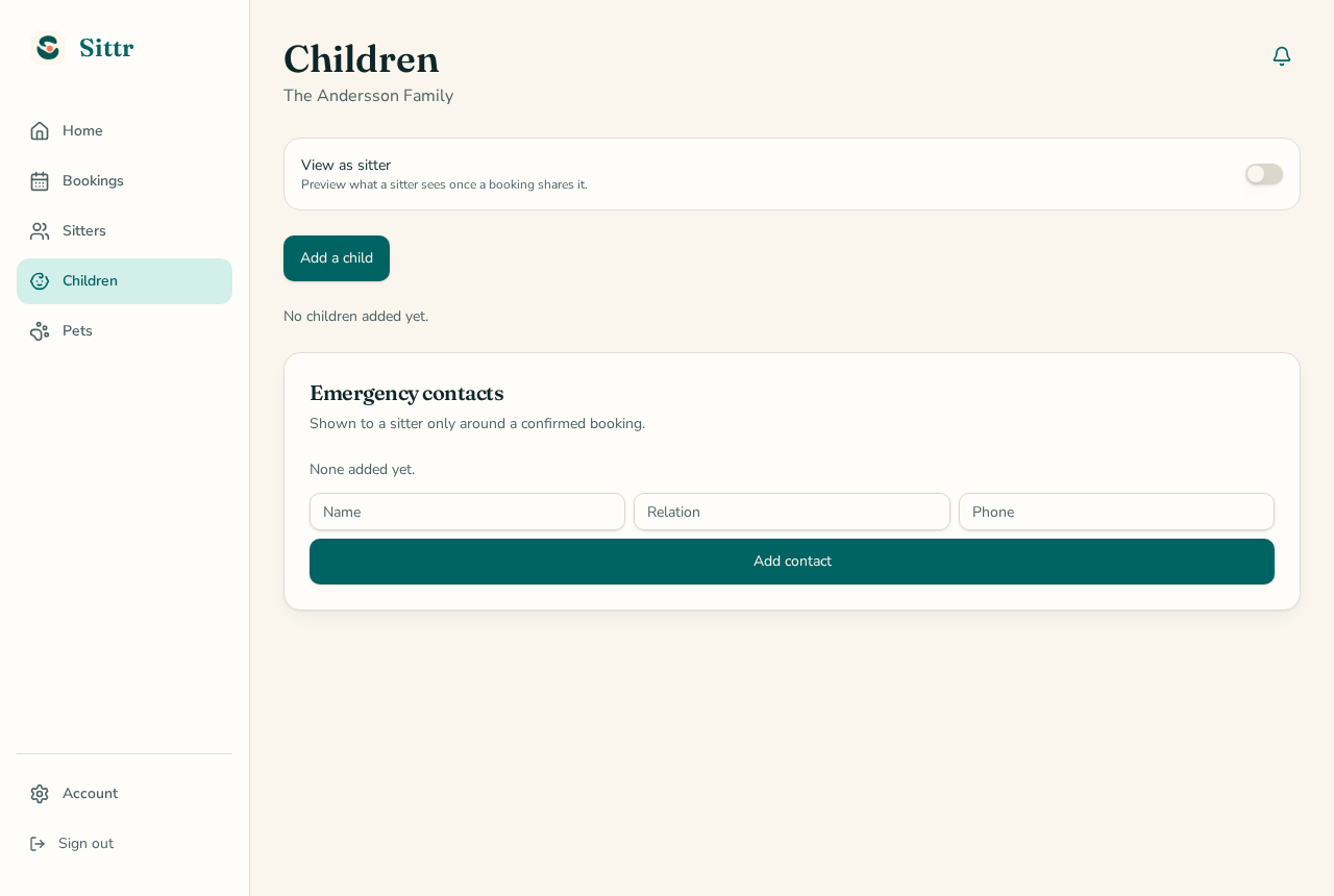 The Children page